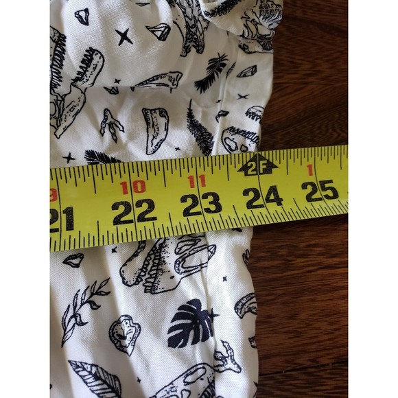 Hot Topic DRESS Size 2 XXL NWOT DINOSAUR FOSSIL Foliage EMPIRE MIDI Tie Front - Picture 7 of 9